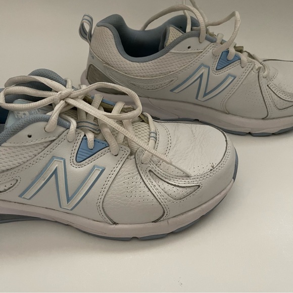 New Balance 857 Cross Trainer Low Top Tennis Shoes White/Baby Blue - size 9 - Picture 4 of 11